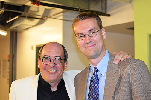 Backstage with Robert Spano in Aspen after the world premiere of The Burnished Tide.