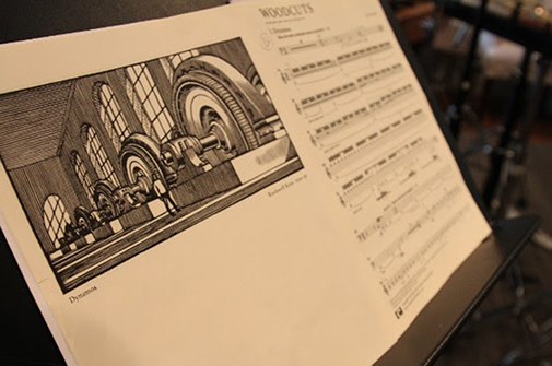 The score for Woodcuts, a chamber work inspired by Rockwell Kent’s iconic images.