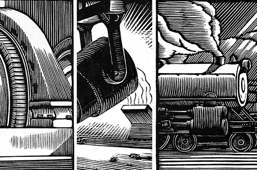 These striking woodcuts by Rockwell Kent are bold, intense, and energetic.